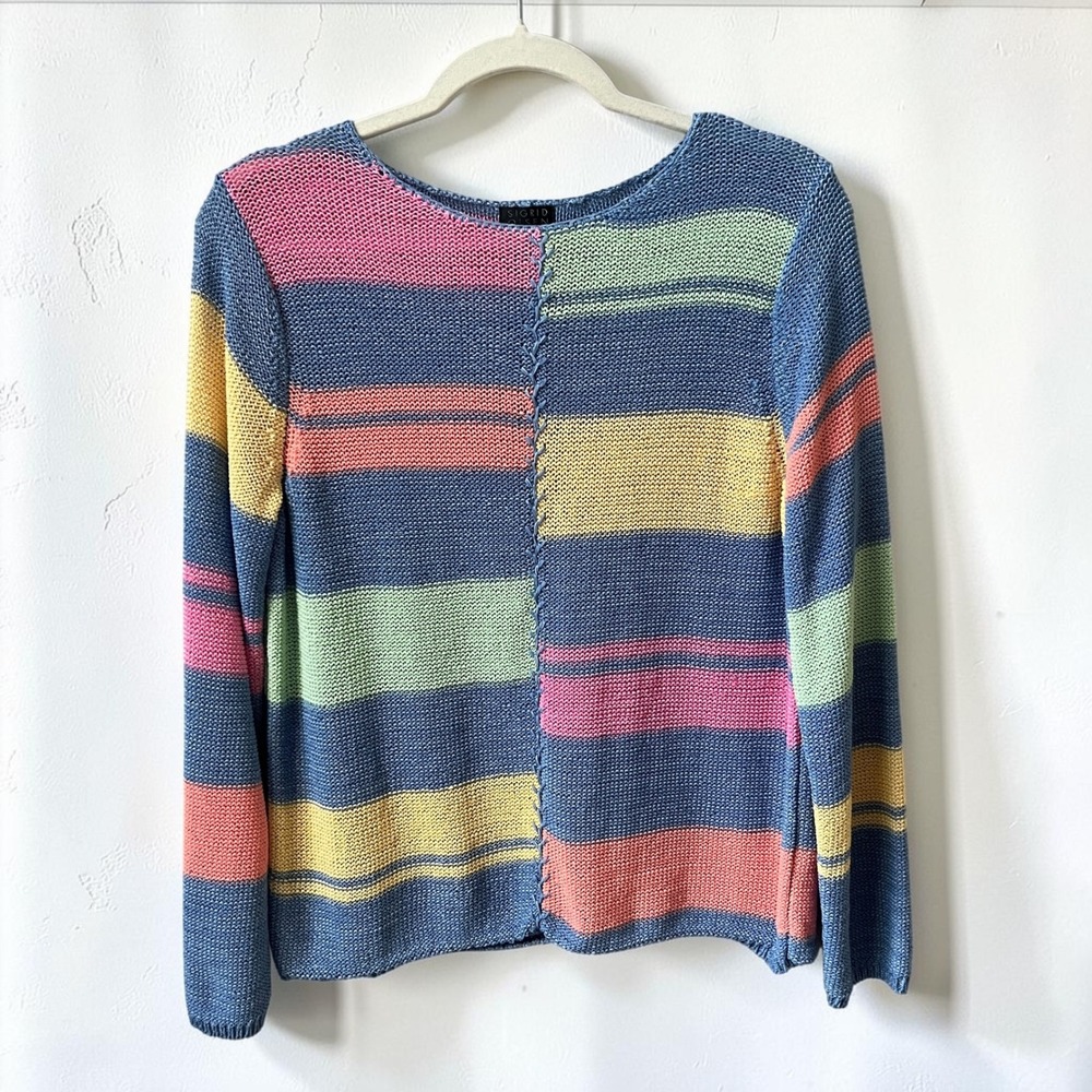 Vintage Sigrid Olsen Sport Sweater Women's Medium Open Knit Beach Coastal Preppy